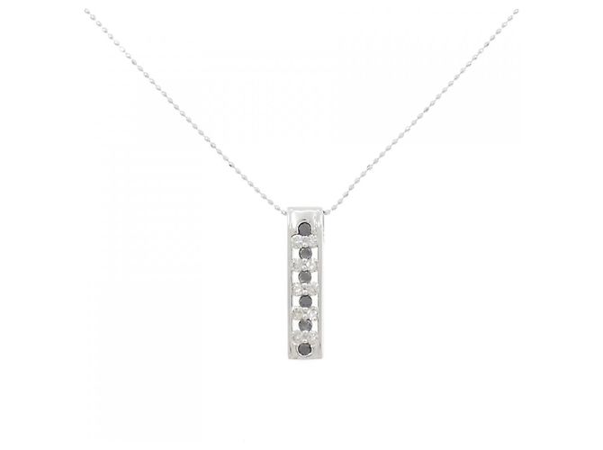 Autre Marque Au750 Diamant-Halskette Silber