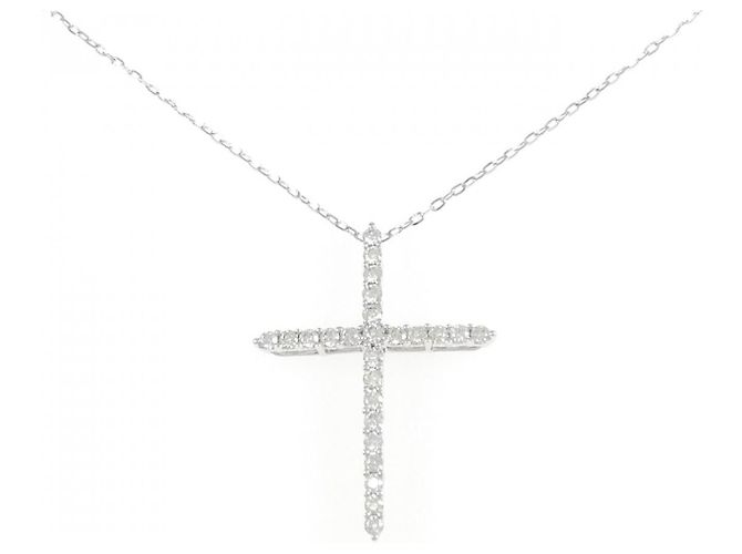 Autre Marque Diamant-Halskette Au750/PT850 Silber