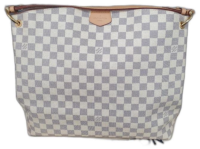 Louis Vuitton Bolsa de Ombro Graceful MM Azur Rosa Branco