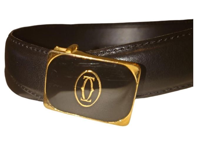 Cartier Black Leather Belt