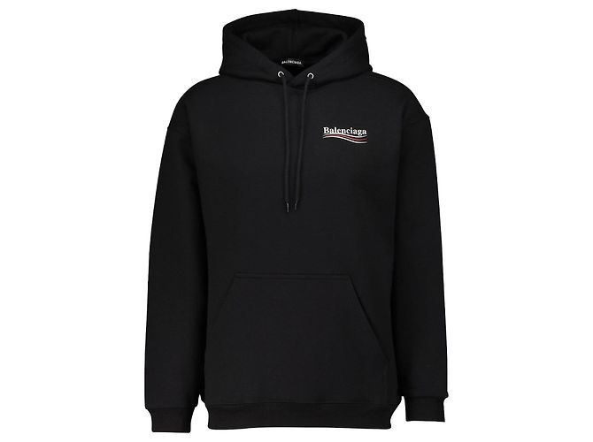 Balenciaga - Schwarzer Hoodie mit bedrucktem Logo