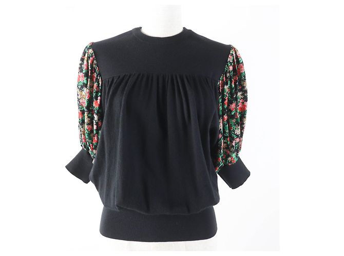 Maglia in misto seta Louis Vuitton Nero