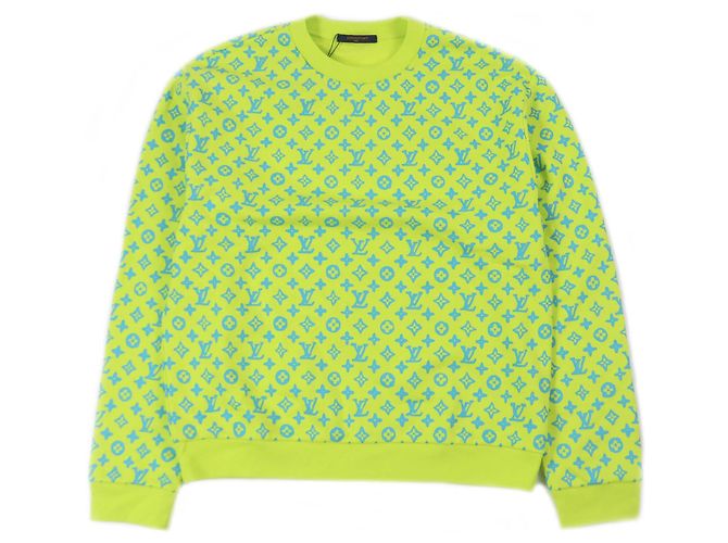 Suéter de algodão Monogram Louis Vuitton Verde