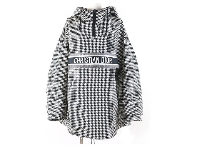Christian Dior Blouson anorak Polyester Jacket Black White