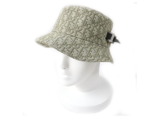 Dior Oblique jacquard cotton polyester bucket hat Beige