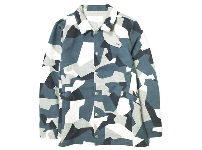 Autre Marque GIACCA CAMOUFLAGE RICCI DOPPIO Giacca in misto cotone Grigio