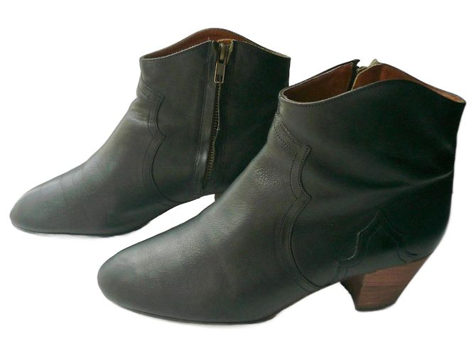 Botas de cuero negro Dickers ISABEL MARANT talla 40 Excelente estado