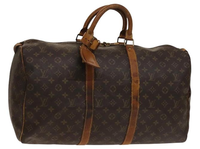 LOUIS VUITTON Bolsa Boston Monogram Keepall 50 M41426 LV Auth 136581 Monograma