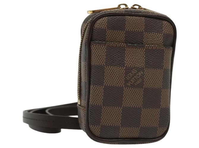 LOUIS VUITTON Estuche Okapi PM Damier Ebene N61738 LV Auth 138757