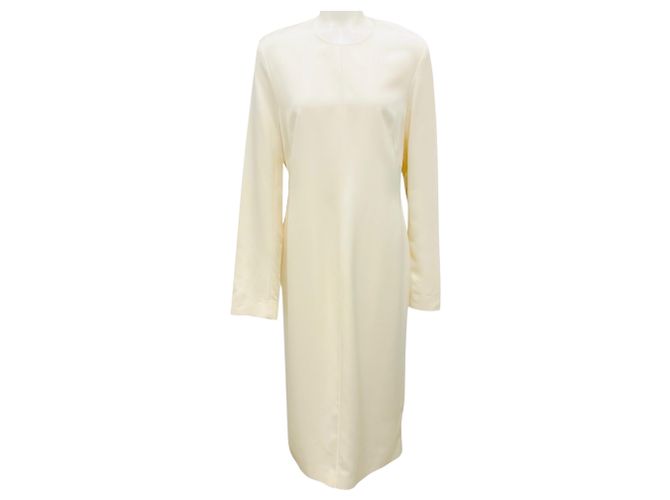 Totême Ecru Viskose Satin Kleid von Toteme