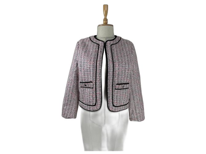Maje Short Tweed Jacket Pink