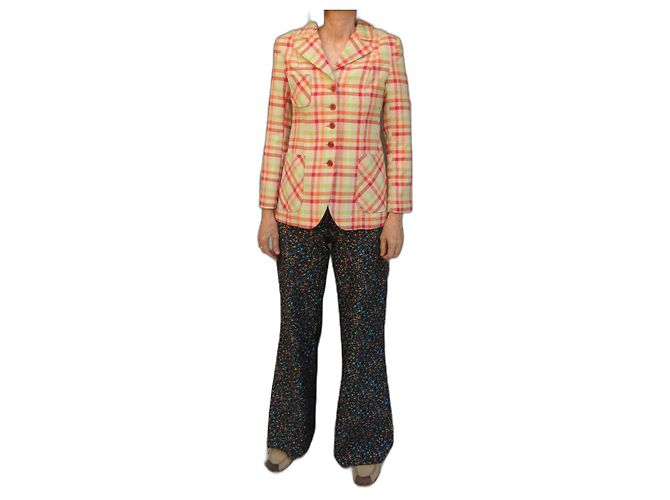 Autre Marque Orangefarbene Jacke aus Polyester Größe 38
