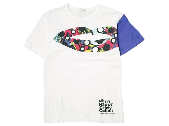 Autre Marque COMME des GARCONS Merry Happy Crazy Colour Cotton T-shirt Limited White  ref.2482908