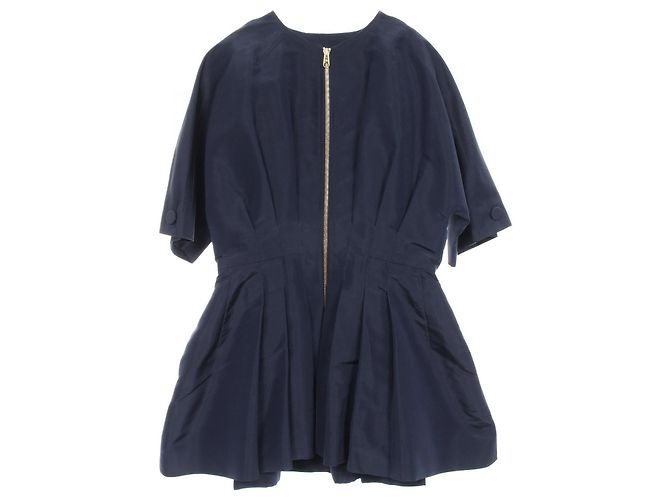 Dior Seidenbluse Blau Marineblau