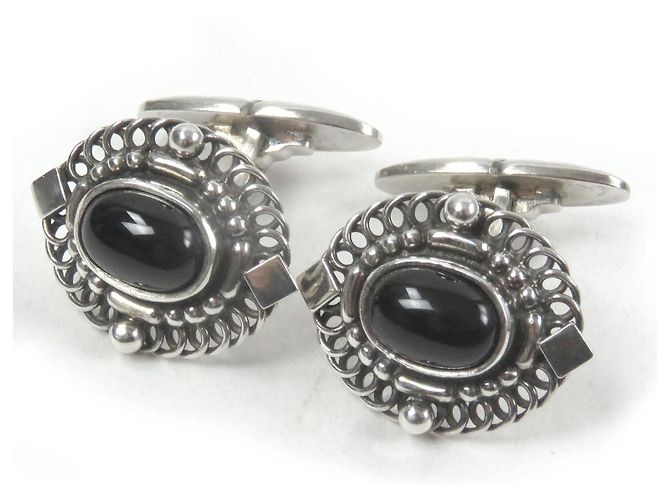 Autre Marque Abotoaduras Georg Jensen SV925 Prata