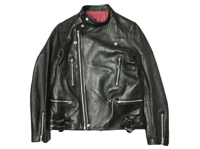 Autre Marque Scye GT Monza spanisches Lammlederjacke Schwarz