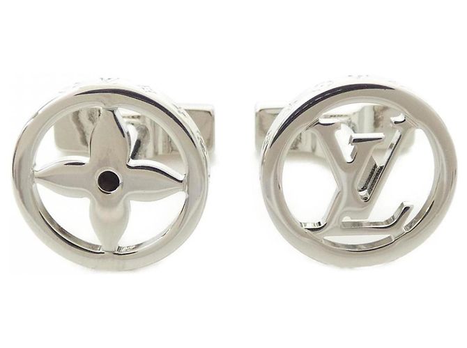 Louis Vuitton Silver Cufflinks Silvery