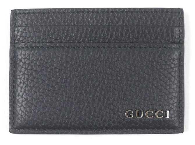Gucci Leder Kartenetui Schwarz