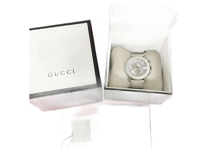 Gucci G Chrono Edelstahl Uhr Silber