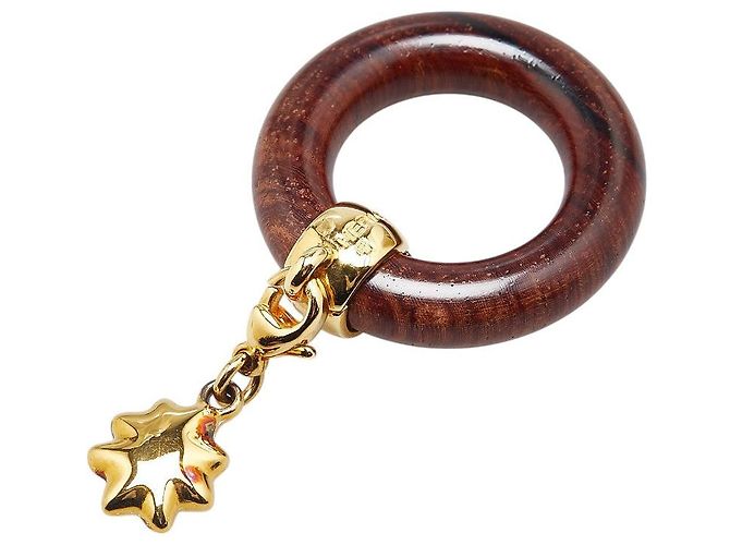 Ring Anillo de bufanda Hermès Etoile Voyage de madera Castaño