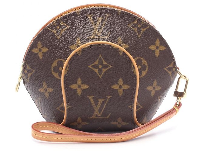 Pochette Mini Ellipse Louis Vuitton Marrone Monogramma