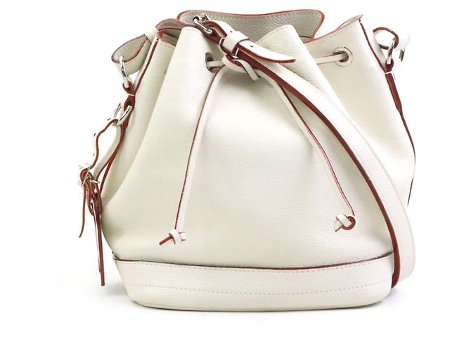 Noe Bolso de Hombro Noé BB Suhali de Louis Vuitton Blanco roto