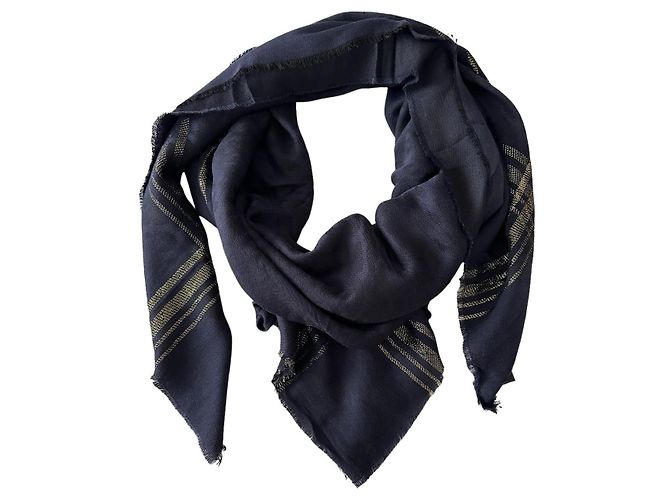 Stola in lana Roberto Cavalli Blu navy