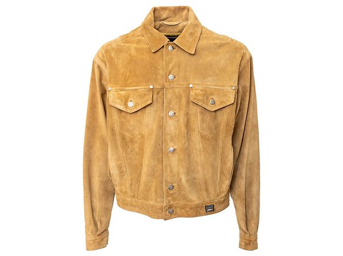 Versace Jeans Couture Suede Jacket Brown