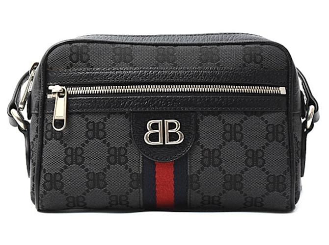 Everyday Balenciaga Canvas Shoulder Bag Black Cloth  ref.2485925