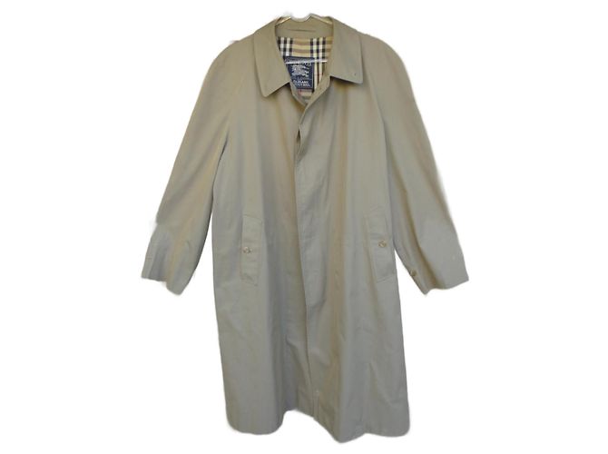 Impermeable Burberry Khaki de Algodón Caqui