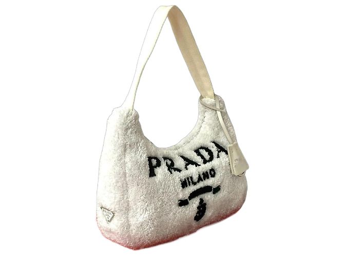 Prada Terry Mini Handtasche Weiß
