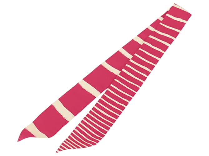 Hermès Pink Mediterranee Silk Twilly Scarf Cloth  ref.2486691