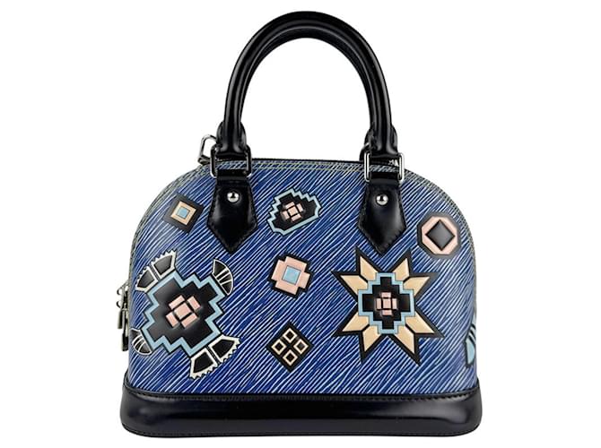 Louis Vuitton Alma BB Handbag Black Blue Multiple colors Leather  ref.2486962