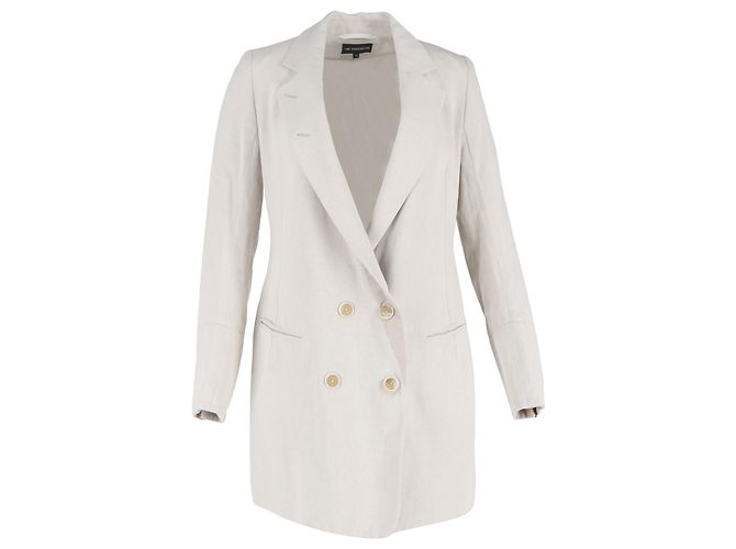 Abrigo cruzado Ann Demeulemeester en algodón blanco
