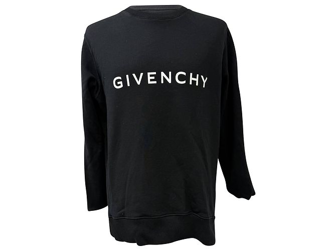 Schwarzer Baumwoll-Sweatshirt mit Givenchy-Logo-Druck