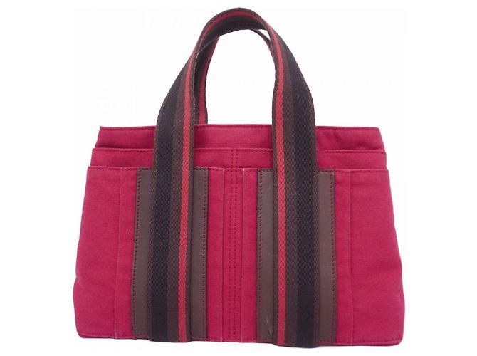 Hermès Hermes Troca Horizontal PM Canvas Handbag Pink