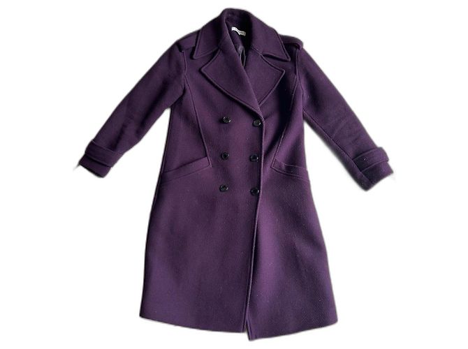 Autre Marque Morgan de Toi long wool coat Purple Prune