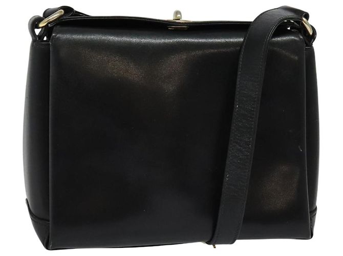 Borsa a Spalla in Pelle Nera e Oro Auth ep10445 di GUCCI Nero D'oro