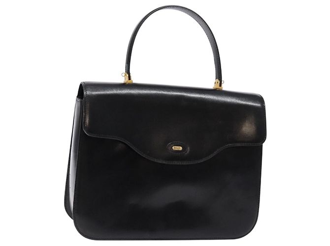 BALLY Borsa a mano in pelle nera e oro Auth gh533 Nero D'oro