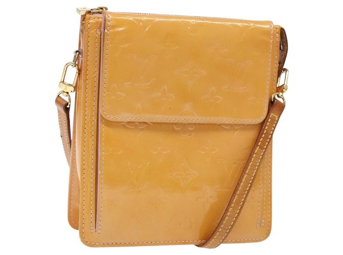 LOUIS VUITTON Vernis Motto Accessory Pouch Marshmallow Pink M91312 Auth BA5484