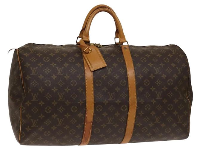 LOUIS VUITTON Bolsa Boston Monogram Keepall 55 M41424 LV Auth 139020 Monograma