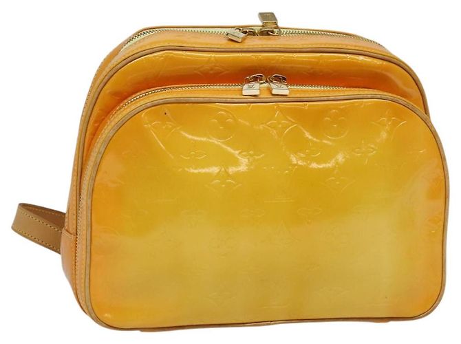 LOUIS VUITTON Monogram Vernis Marley Backpack Yellow M91040 LV Auth 137398