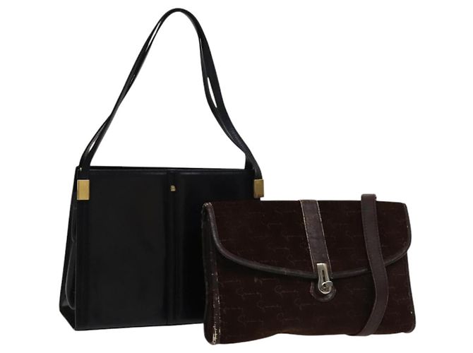 Sac à épaule GIVENCHY BALLY en cuir suédé 2 pièces marron marine Auth BA5585 Bleu Marine