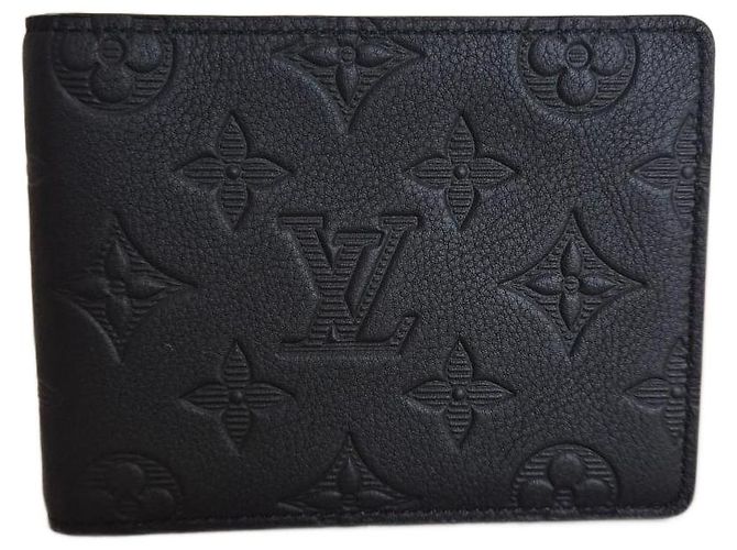 Louis Vuitton Shadow Geldbörse aus schwarzem Leder