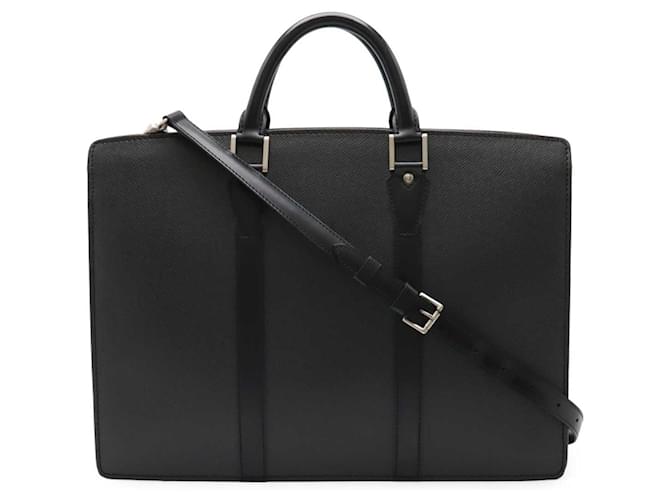 Louis Vuitton Taiga Leather Business Bag Black Pony-style calfskin  ref.2489233