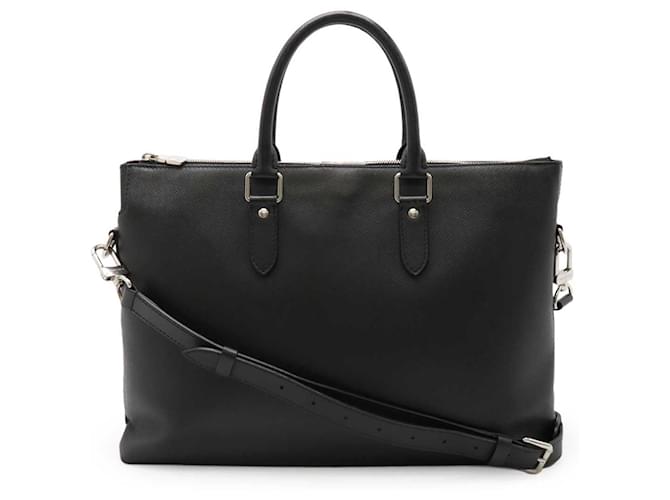 Louis Vuitton Taiga Anton Briefcase Black Leather Pony-style calfskin  ref.2489242
