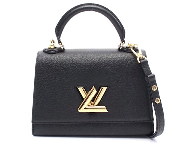 Louis Vuitton Twist One Handle PM Leather Handbag Black Pony-style calfskin  ref.2489283