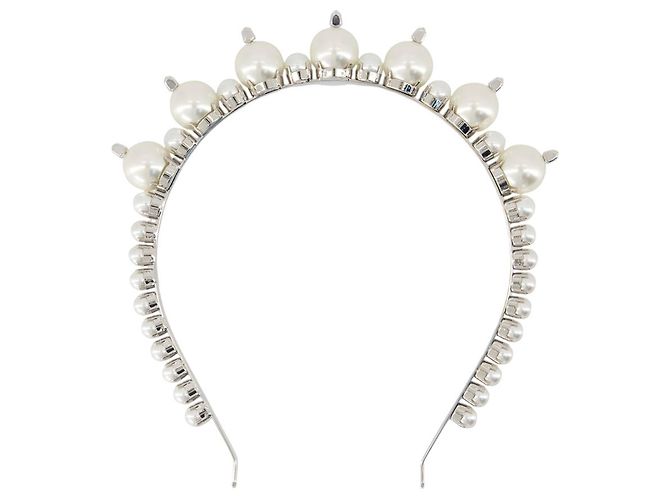 Tiara in Perle e Cristalli - Simone Rocha - Perla - Bianco