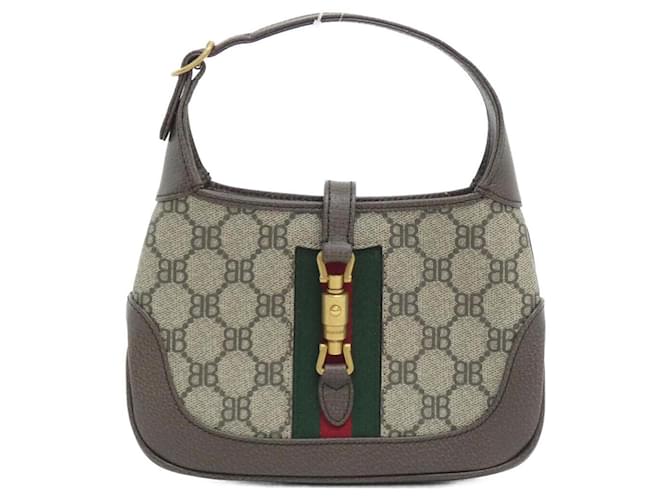 Everyday Balenciaga GUCCI x BALENCIAGA Coated Canvas Bag Brown Beige Cloth  ref.2489862