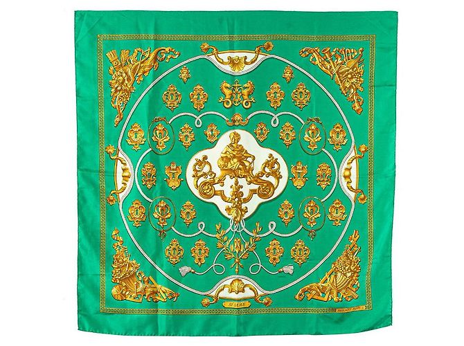 Lenço de seda SESAME da Hermès Verde